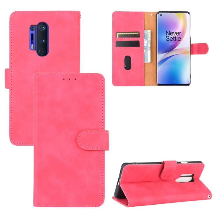 Solid Color Skin Feel Magnetic Buckle Horizontal Flip Calf Texture PU Leather Case with Holder & Card Slots & Wallet, For OnePlus Nord, For OnePlus 8, For OnePlus 5, For OnePlus 8 Pro, For OnePlus 5T, For OnePlus 6