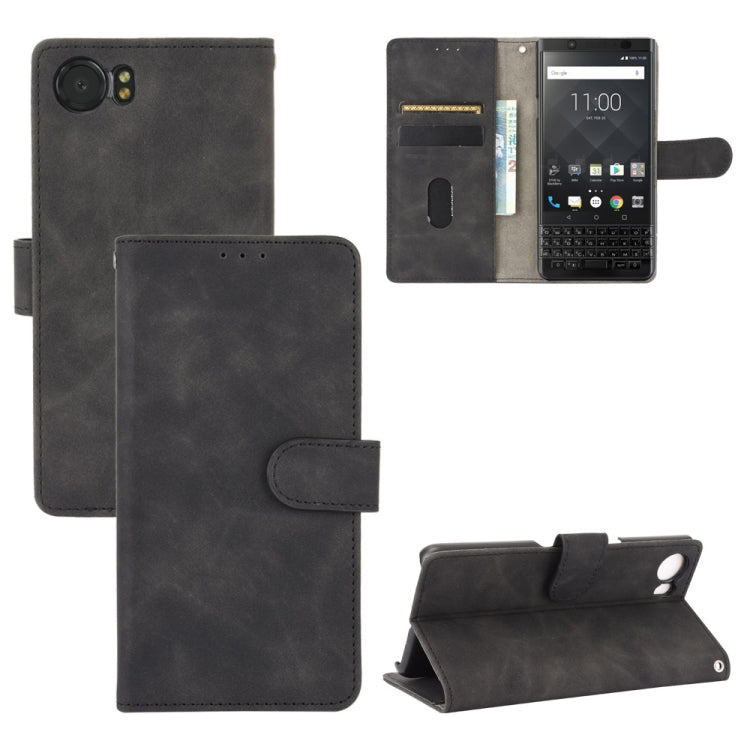 Solid Color Skin Feel Magnetic Buckle Horizontal Flip Calf Texture PU Leather Case with Holder & Card Slots & Wallet, For OnePlus 5T, For BlackBerry KEY2, For OnePlus 6, For BlackBerry Keyone