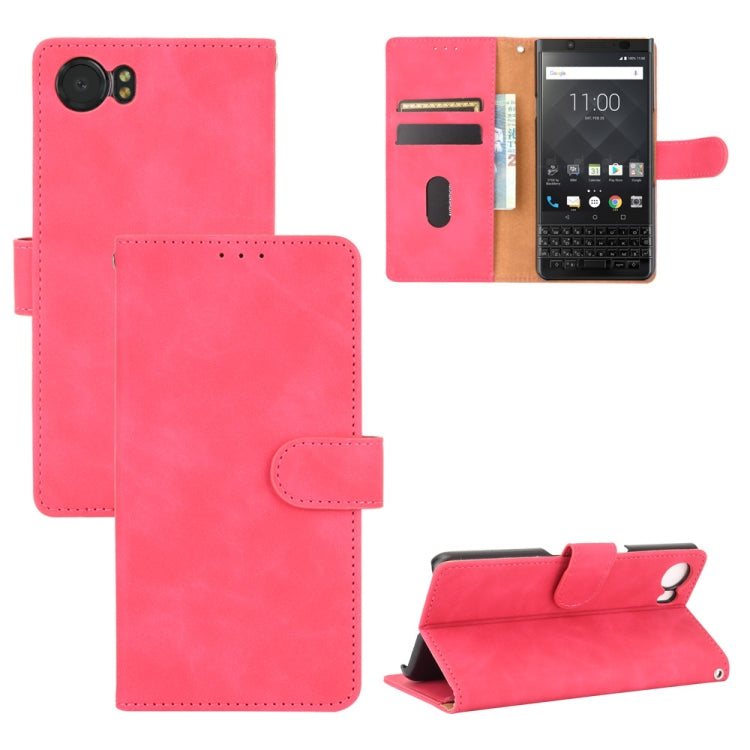Solid Color Skin Feel Magnetic Buckle Horizontal Flip Calf Texture PU Leather Case with Holder & Card Slots & Wallet, For OnePlus 5T, For BlackBerry KEY2, For OnePlus 6, For BlackBerry Keyone