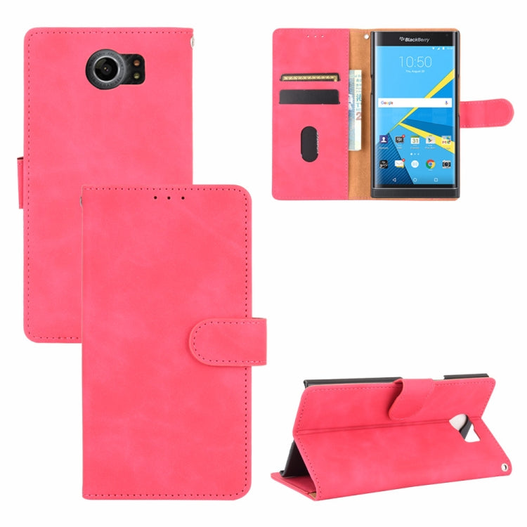 Solid Color Skin Feel Magnetic Buckle Horizontal Flip Calf Texture PU Leather Case with Holder & Card Slots & Wallet, For OnePlus 6T, For OnePlus 7, For BlackBerry Priv, For OnePlus 7 Pro