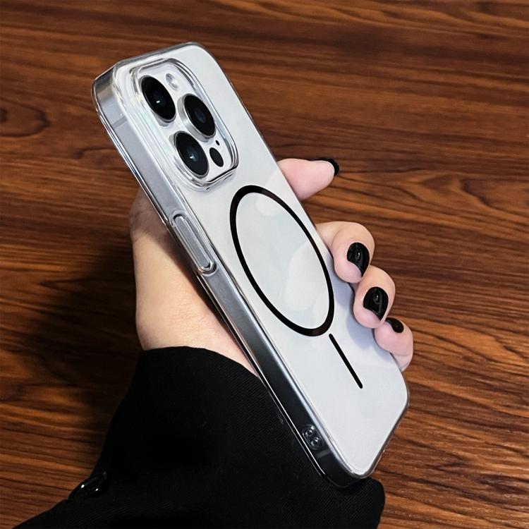 Clear Color PC Thin Circle MagSafe Phone Case, For iPhone 13 Pro, For iPhone 12 / 12 Pro, For iPhone 12 Pro Max