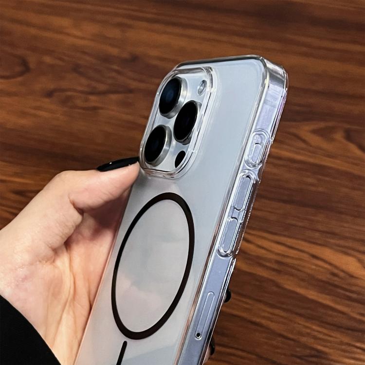 Clear Color PC Thin Circle MagSafe Phone Case, For iPhone 13 Pro, For iPhone 12 / 12 Pro, For iPhone 12 Pro Max