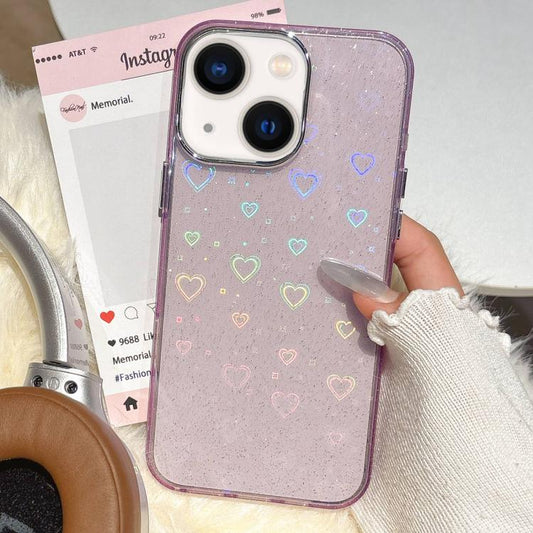 3D Heart IMD Hybrid TPU Phone Case, For iPhone 14 / 13, For iPhone 14 Pro, For iPhone 14 Pro Max, For iPhone 13 Pro Max