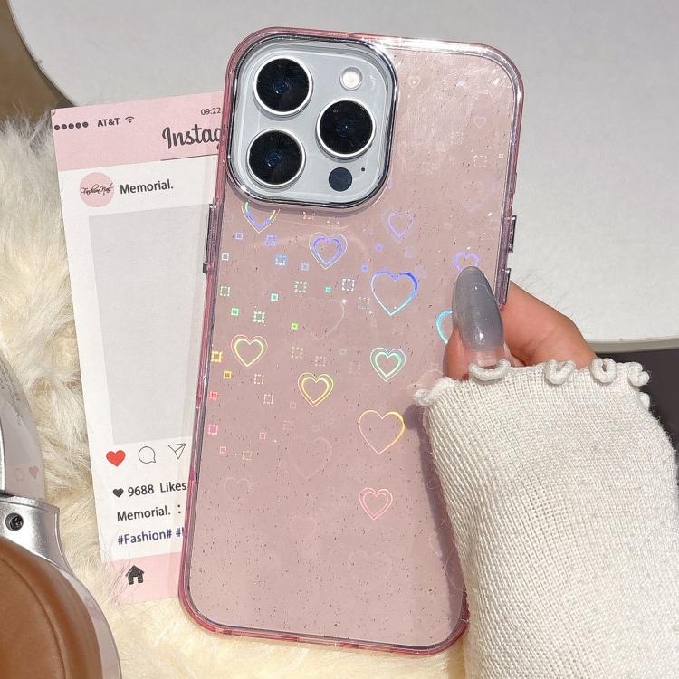 3D Heart IMD Hybrid TPU Phone Case, For iPhone 14 / 13, For iPhone 14 Pro, For iPhone 14 Pro Max, For iPhone 13 Pro Max