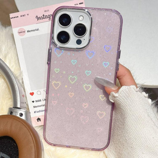 3D Heart IMD Hybrid TPU Phone Case, For iPhone 13 Pro, For iPhone 12 / 12 Pro, For iPhone 12 Pro Max, For iPhone 11 Pro Max, For iPhone 11