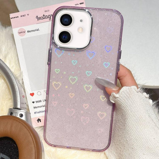 3D Heart IMD Hybrid TPU Phone Case, For iPhone 11