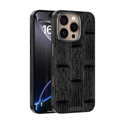 ABEEL Beast Pattern 6D Micro-Embossed MagSafe Genuine Leather Phone Case, For iPhone 16 Pro, For iPhone 16 Plus, For iPhone 16, For iPhone 15 Pro Max, For iPhone 15 Pro, For iPhone 15 Plus