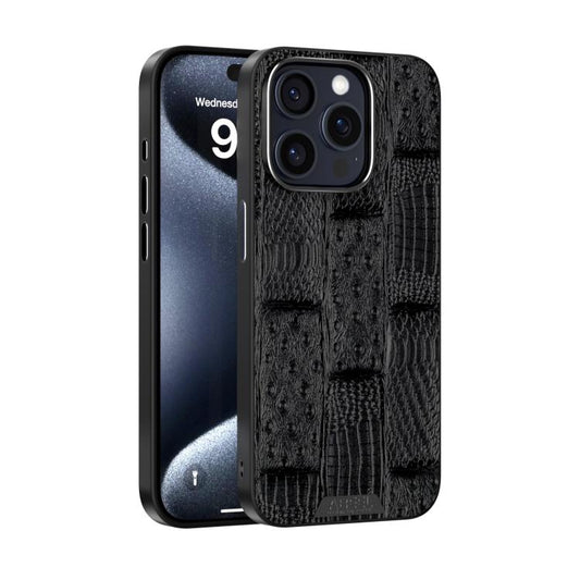 ABEEL Beast Pattern 6D Micro-Embossed MagSafe Genuine Leather Phone Case, For iPhone 13 Pro, For iPhone 13