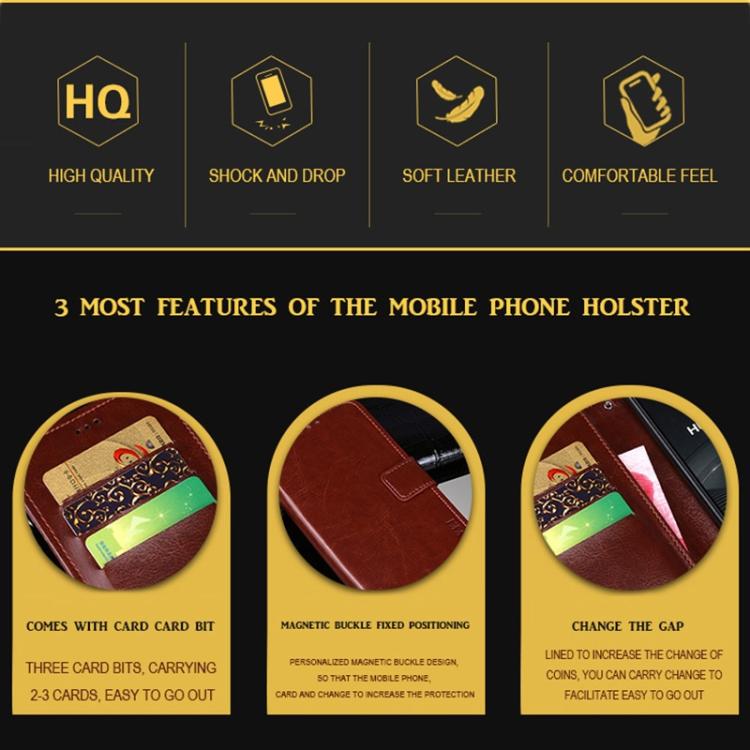 idewei Crazy Horse Texture Leather Phone Case, For iPhone 16e