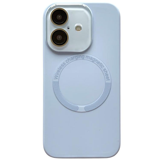 Small Window Acrylic Glass Lens MagSafe Silicone Phone Case, For iPhone 16 Plus, For iPhone 16