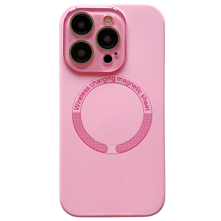 Small Window Acrylic Glass Lens MagSafe Silicone Phone Case, For iPhone 15 Pro Max, For iPhone 15 Pro