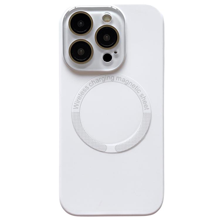 Small Window Acrylic Glass Lens MagSafe Silicone Phone Case, For iPhone 15 Pro Max, For iPhone 15 Pro