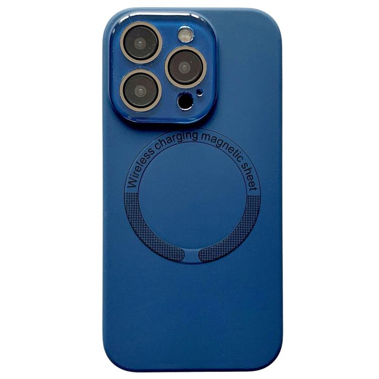 Small Window Acrylic Glass Lens MagSafe Silicone Phone Case, For iPhone 15 Pro Max, For iPhone 15 Pro