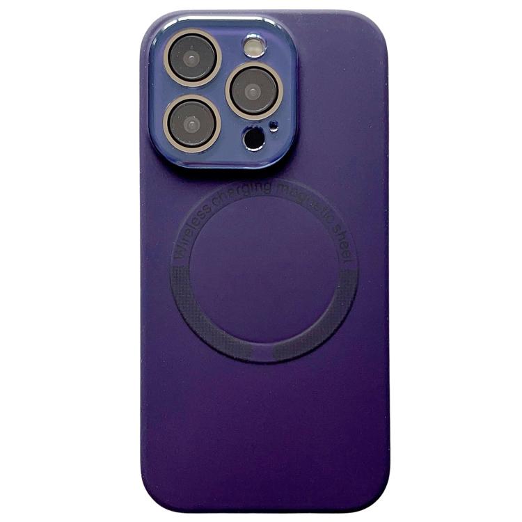 Small Window Acrylic Glass Lens MagSafe Silicone Phone Case, For iPhone 15 Pro Max, For iPhone 15 Pro