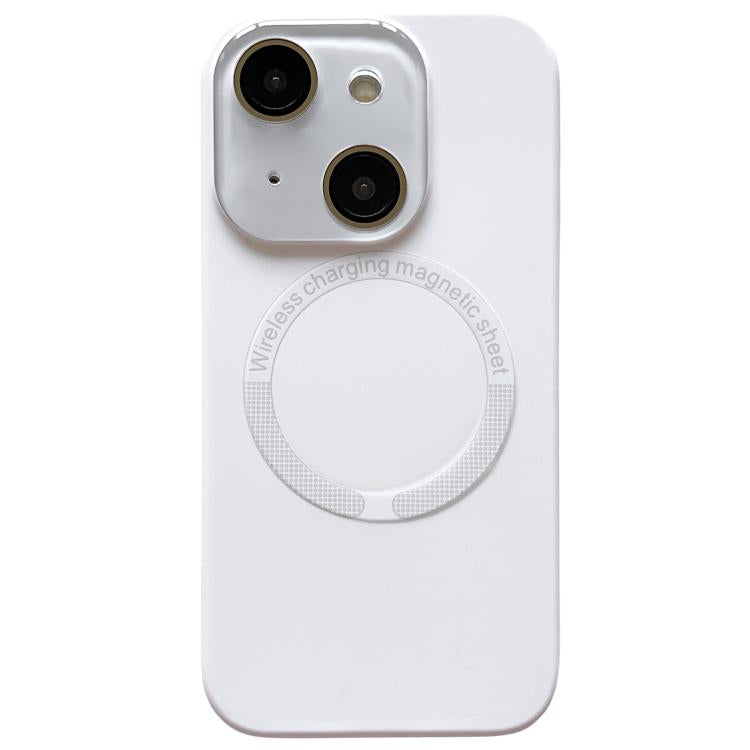 Small Window Acrylic Glass Lens MagSafe Silicone Phone Case, For iPhone 15 Plus, For iPhone 15