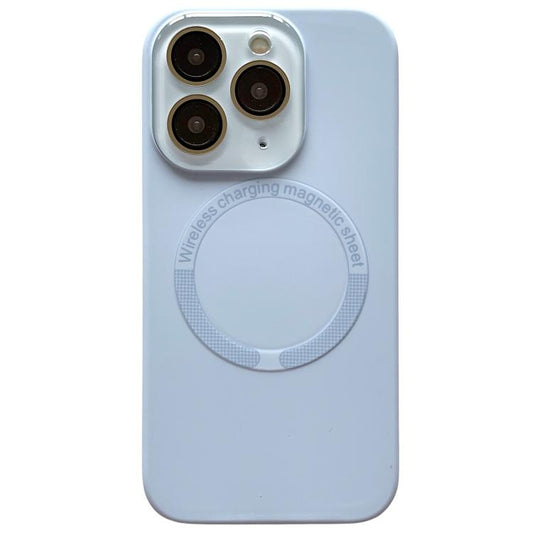 Small Window Acrylic Glass Lens MagSafe Silicone Phone Case, For iPhone 11 Pro