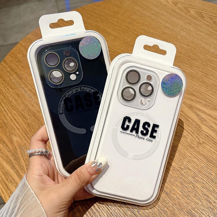 Small Window Acrylic Glass Lens MagSafe Silicone Phone Case, For iPhone 15 Plus, For iPhone 15