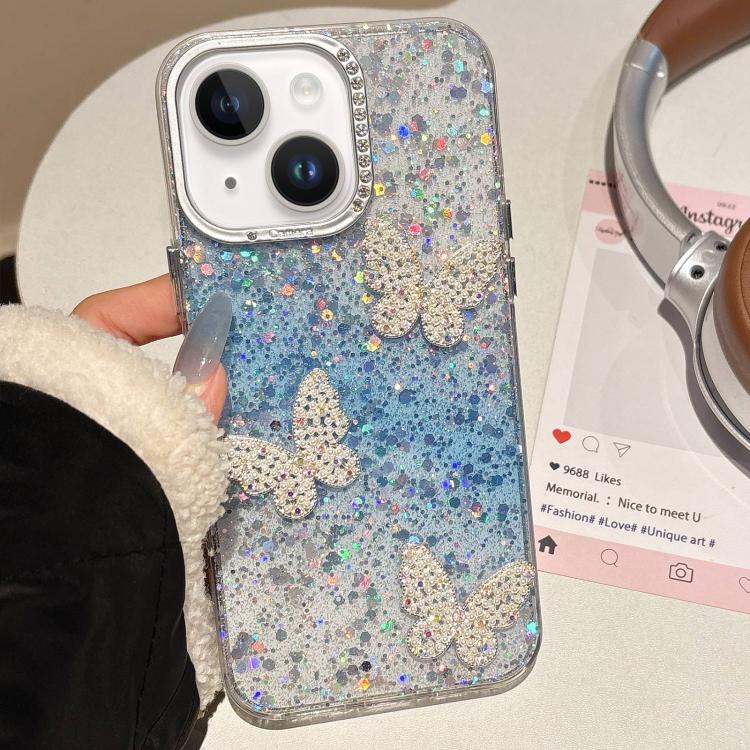 Butterflies Starry Sky Gradient IMD Phone Case, For iPhone 14 Pro, For iPhone 14 Pro Max, For iPhone 13 Pro Max, For iPhone 13 Pro, For iPhone 13