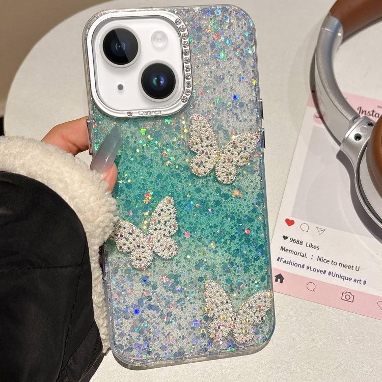 Butterflies Starry Sky Gradient IMD Phone Case, For iPhone 14 Pro, For iPhone 14 Pro Max, For iPhone 13 Pro Max, For iPhone 13 Pro, For iPhone 13