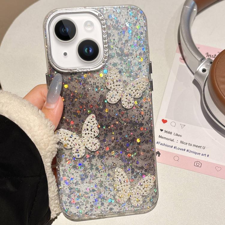Butterflies Starry Sky Gradient IMD Phone Case, For iPhone 14 Pro, For iPhone 14 Pro Max, For iPhone 13 Pro Max, For iPhone 13 Pro, For iPhone 13