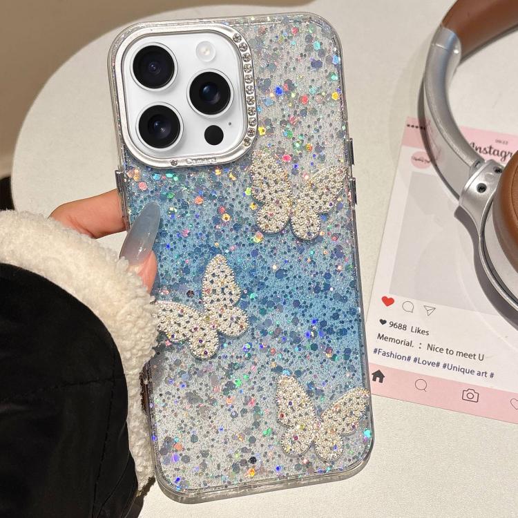 Butterflies Starry Sky Gradient IMD Phone Case, For iPhone 14 Pro, For iPhone 14 Pro Max, For iPhone 13 Pro Max, For iPhone 13 Pro, For iPhone 13