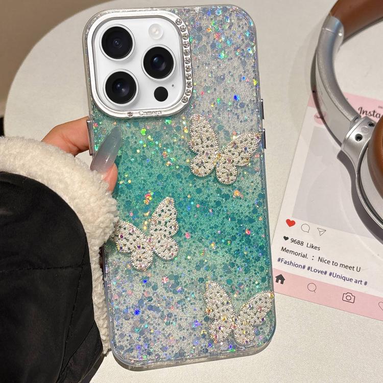 Butterflies Starry Sky Gradient IMD Phone Case, For iPhone 14 Pro, For iPhone 14 Pro Max, For iPhone 13 Pro Max, For iPhone 13 Pro, For iPhone 13