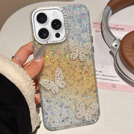 Butterflies Starry Sky Gradient IMD Phone Case, For iPhone 15 Pro Max, For iPhone 15 Pro, For iPhone 15 Plus, For iPhone 15