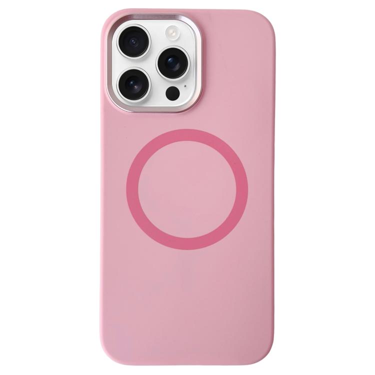 Metal Frame Liquid Silicone MagSafe Phone Case, For iPhone 15 Pro Max, For iPhone 15 Pro