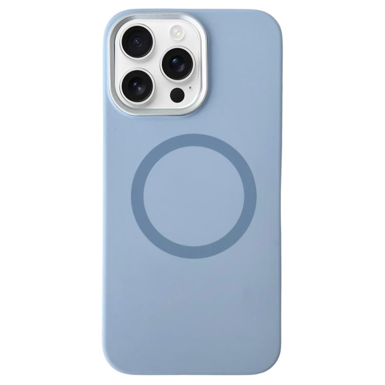 Metal Frame Liquid Silicone MagSafe Phone Case, For iPhone 13 Pro, For iPhone 12 Pro Max