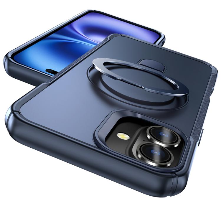 Skin Feel Magnetic Holder MagSafe Phone Case, For iPhone 16, For iPhone 15 Pro Max, For iPhone 15 Pro, For iPhone 15 Plus / 14 Plus