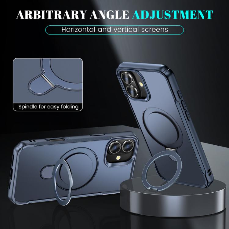 Skin Feel Magnetic Holder MagSafe Phone Case, For iPhone 16, For iPhone 15 Pro Max, For iPhone 15 Pro, For iPhone 15 Plus / 14 Plus
