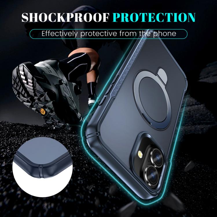 Skin Feel Magnetic Holder MagSafe Phone Case, For iPhone 16, For iPhone 15 Pro Max, For iPhone 15 Pro, For iPhone 15 Plus / 14 Plus