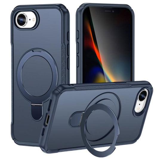 Skin Feel Magnetic Holder MagSafe Phone Case, For iPhone 16e, For iPhone 16 Pro Max, For iPhone 16 Pro, For iPhone 16 Plus