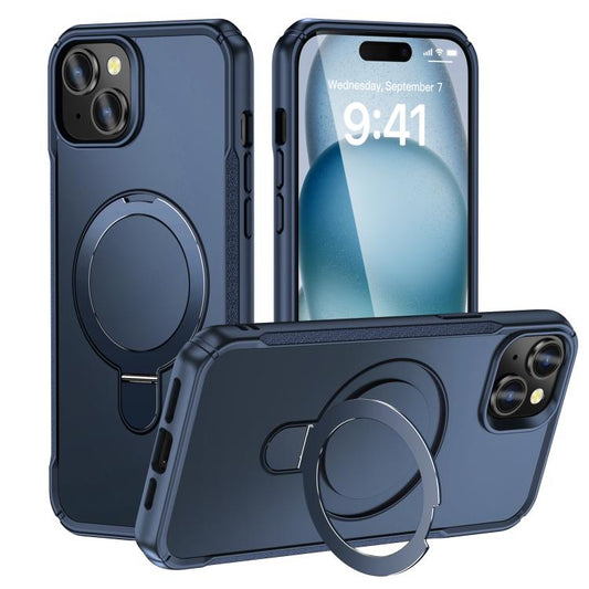 Skin Feel Magnetic Holder MagSafe Phone Case, For iPhone 15, For iPhone 14 / 13, For iPhone 14 Pro Max