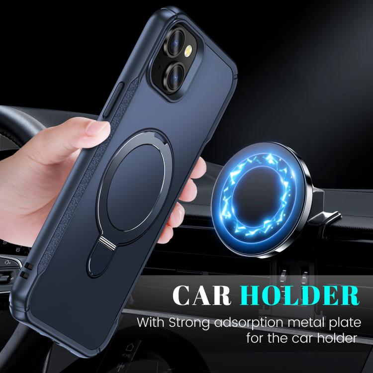 Skin Feel Magnetic Holder MagSafe Phone Case, For iPhone 15, For iPhone 14 / 13, For iPhone 14 Pro Max