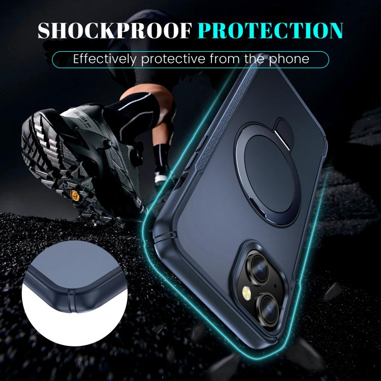 Skin Feel Magnetic Holder MagSafe Phone Case, For iPhone 15, For iPhone 14 / 13, For iPhone 14 Pro Max