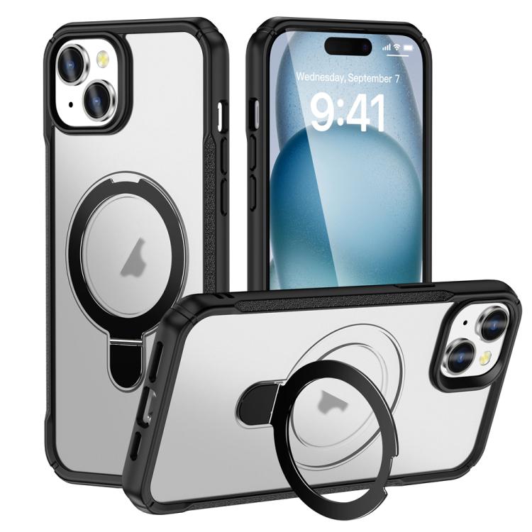 Skin Feel Magnetic Holder MagSafe Phone Case, For iPhone 15, For iPhone 14 / 13, For iPhone 14 Pro Max