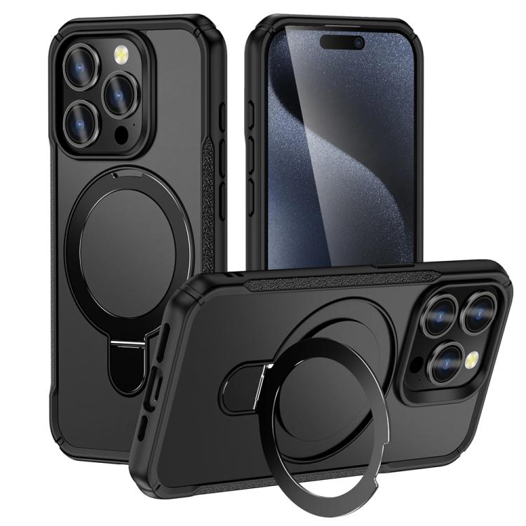 Skin Feel Magnetic Holder MagSafe Phone Case, For iPhone 15, For iPhone 14 / 13, For iPhone 14 Pro Max