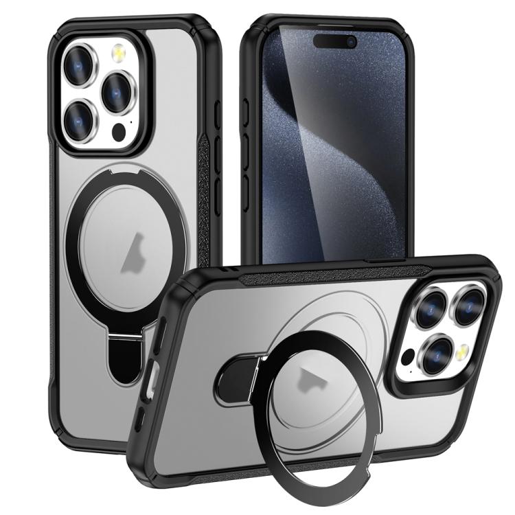Skin Feel Magnetic Holder MagSafe Phone Case, For iPhone 15, For iPhone 14 / 13, For iPhone 14 Pro Max