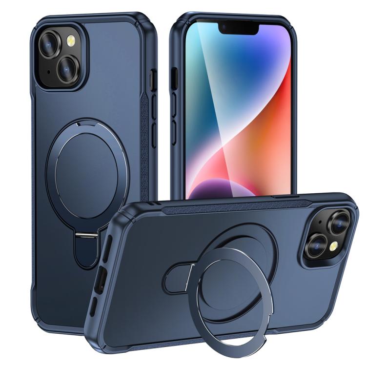 Skin Feel Magnetic Holder MagSafe Phone Case, For iPhone 15, For iPhone 14 / 13, For iPhone 14 Pro Max