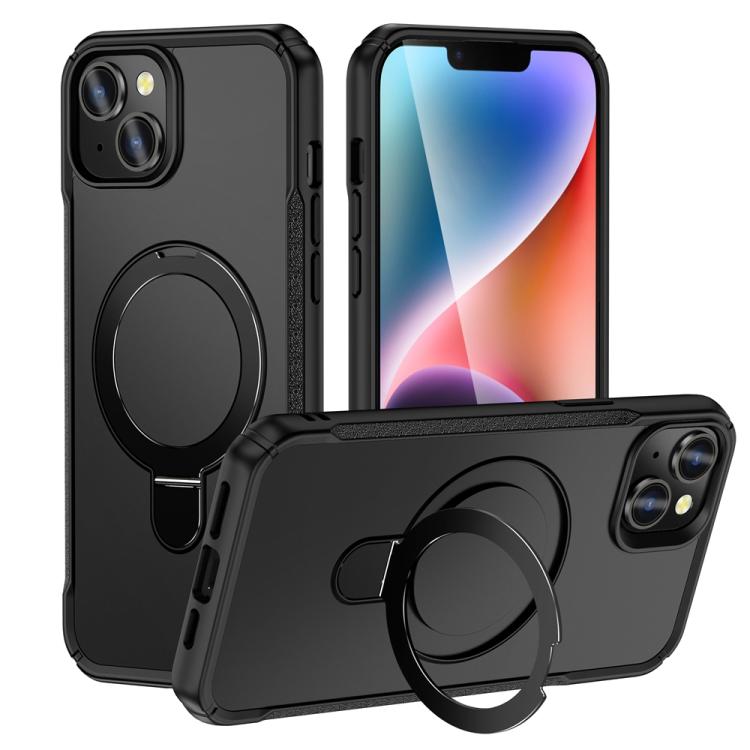 Skin Feel Magnetic Holder MagSafe Phone Case, For iPhone 15, For iPhone 14 / 13, For iPhone 14 Pro Max