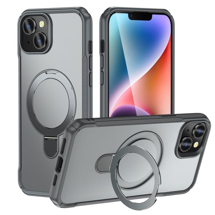 Skin Feel Magnetic Holder MagSafe Phone Case, For iPhone 15, For iPhone 14 / 13, For iPhone 14 Pro Max