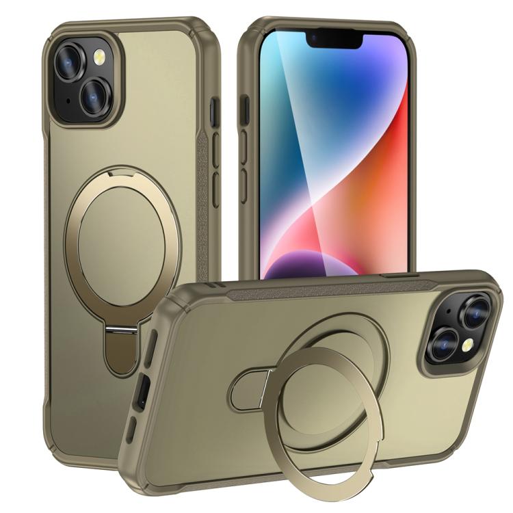 Skin Feel Magnetic Holder MagSafe Phone Case, For iPhone 15, For iPhone 14 / 13, For iPhone 14 Pro Max