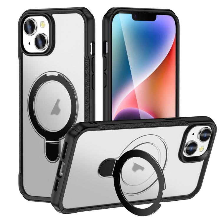 Skin Feel Magnetic Holder MagSafe Phone Case, For iPhone 15, For iPhone 14 / 13, For iPhone 14 Pro Max