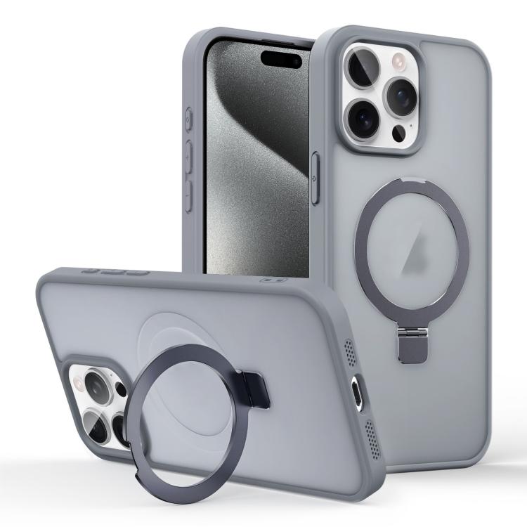 Skin-feel Ring MagSafe Holder Phone Case, For iPhone 15 Pro Max, For iPhone 15 Pro, For iPhone 15 Plus, For iPhone 15