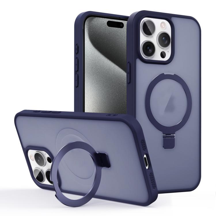 Skin-feel Ring MagSafe Holder Phone Case, For iPhone 15 Pro Max, For iPhone 15 Pro, For iPhone 15 Plus, For iPhone 15