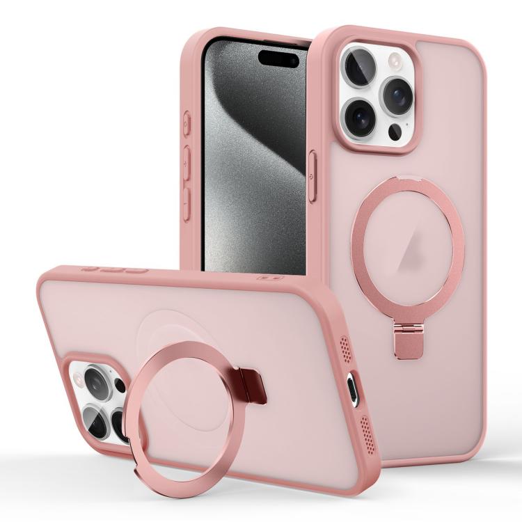 Skin-feel Ring MagSafe Holder Phone Case, For iPhone 15 Pro Max, For iPhone 15 Pro, For iPhone 15 Plus, For iPhone 15