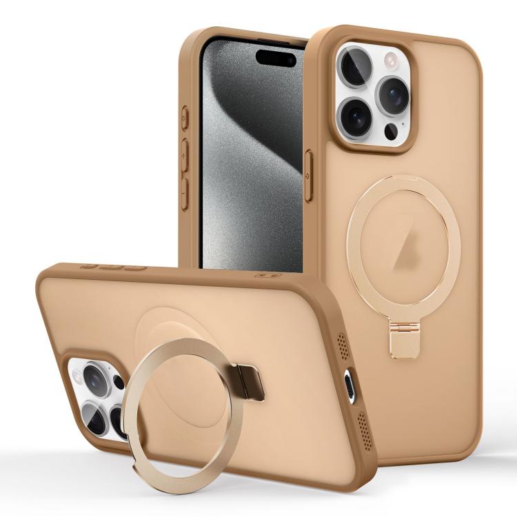 Skin-feel Ring MagSafe Holder Phone Case, For iPhone 15 Pro Max, For iPhone 15 Pro, For iPhone 15 Plus, For iPhone 15