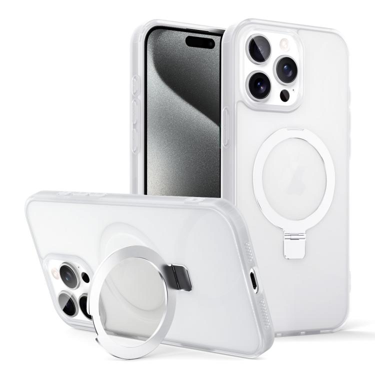 Skin-feel Ring MagSafe Holder Phone Case, For iPhone 15 Pro Max, For iPhone 15 Pro, For iPhone 15 Plus, For iPhone 15