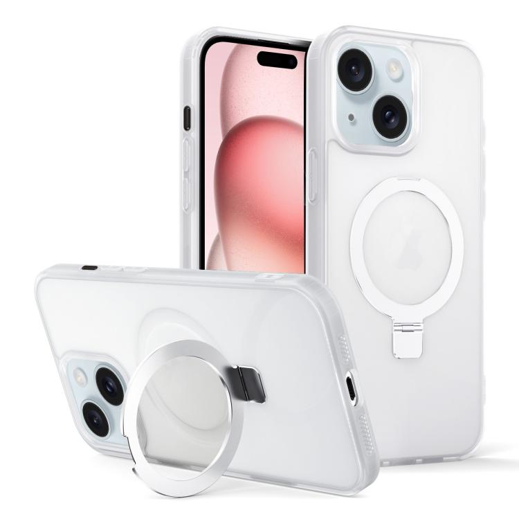 Skin-feel Ring MagSafe Holder Phone Case, For iPhone 15 Pro Max, For iPhone 15 Pro, For iPhone 15 Plus, For iPhone 15